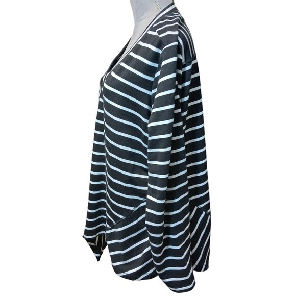 Westbound Woman Asymmetrical Striped Tunic Top Vneck Stretch Womens Plus Size 2X - Picture 2 of 5